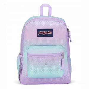 JanSport CROSS TOWN Sırt çantaları Okul Sırt Çantaları Mor Yeşil | STRNY68114