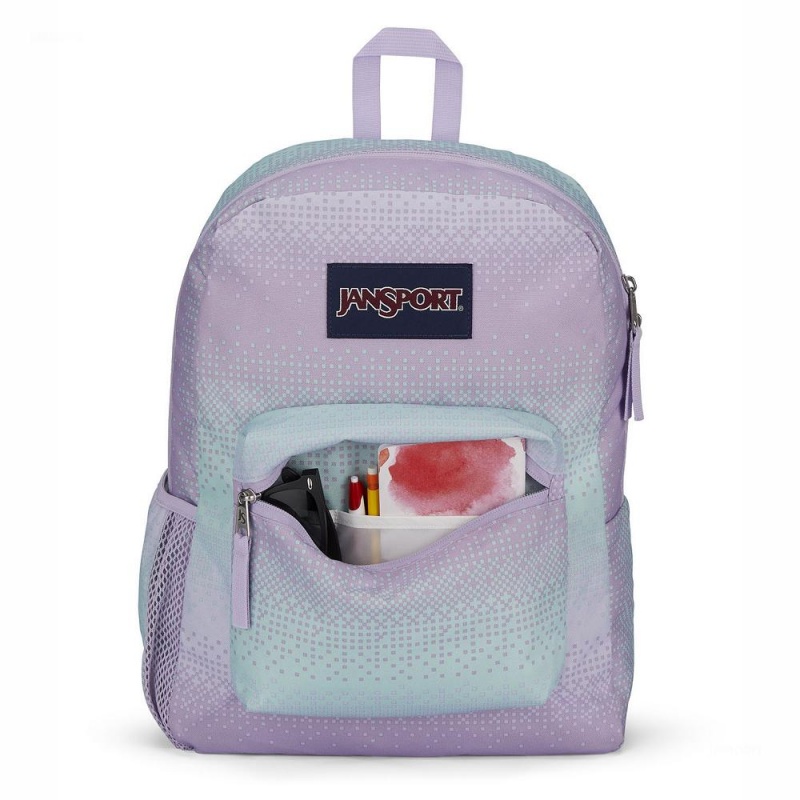 JanSport CROSS TOWN Sırt çantaları Okul Sırt Çantaları Mor Yeşil | STRNY68114