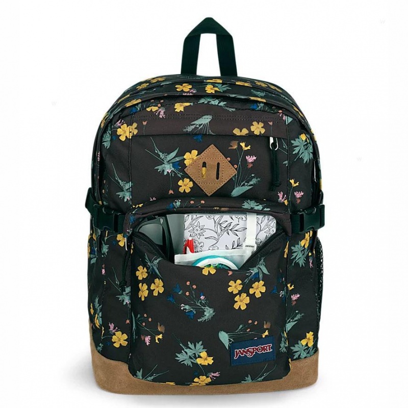 JanSport DARK FLORA BUNDLE Sırt çantaları Dizüstü Sırt Çantası Kahverengi | QTRWA78463