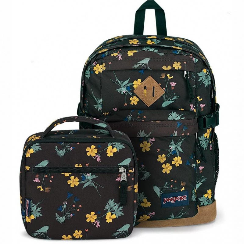 JanSport DARK FLORA BUNDLE Sırt çantaları Dizüstü Sırt Çantası Kahverengi | QTRWA78463