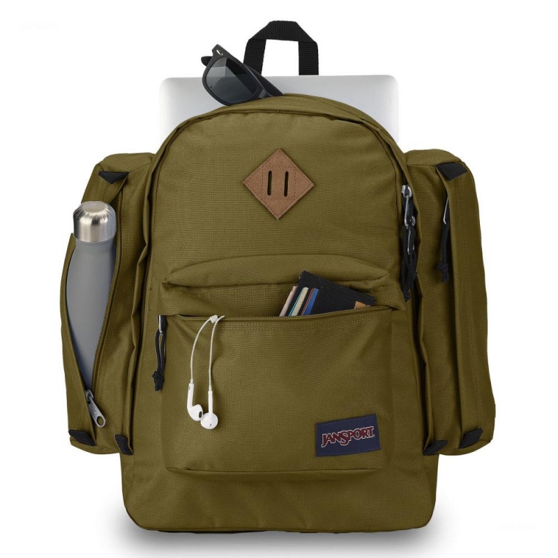 JanSport Field Pack Sırt çantaları Dizüstü Sırt Çantası Zeytin Yeşili | GTRUC67940