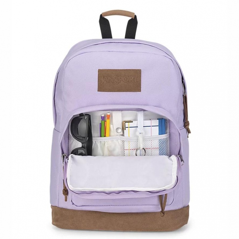 JanSport Right Pack Premium Sırt çantaları Okul Sırt Çantaları Mor | QTRUV95335