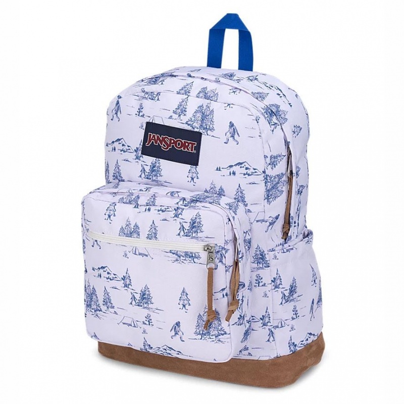 JanSport Right Pack Sırt çantaları Dizüstü Sırt Çantası Beyaz Mavi | TRJZR71656