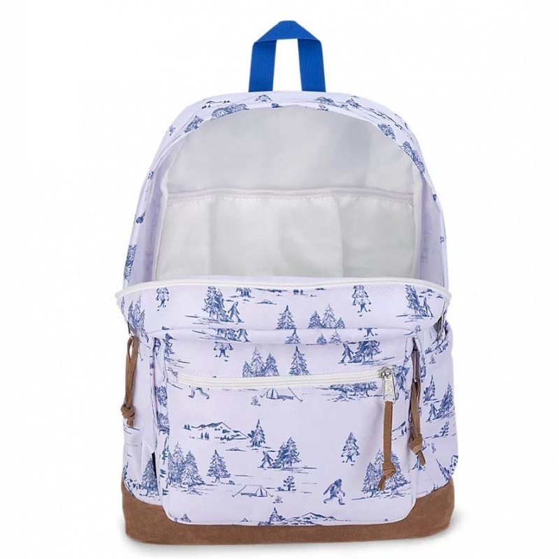 JanSport Right Pack Sırt çantaları Dizüstü Sırt Çantası Beyaz Mavi | TRJZR71656