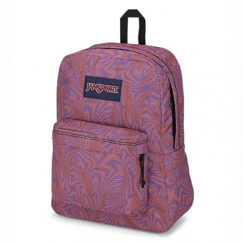 JanSport SuperBreak® Plus Sırt çantaları Dizüstü Sırt Çantası Mor Turuncu | TRZPD99582