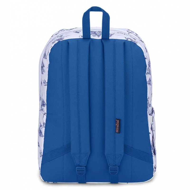 JanSport SuperBreak® Plus Sırt çantaları Dizüstü Sırt Çantası Beyaz Mavi | TRICD45923