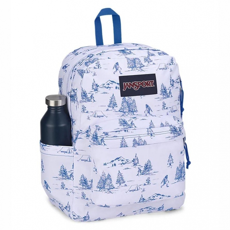 JanSport SuperBreak® Plus Sırt çantaları Dizüstü Sırt Çantası Beyaz Mavi | TRICD45923