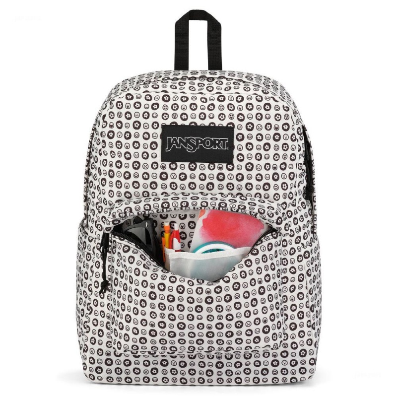 JanSport SuperBreak® Plus Sırt çantaları Dizüstü Sırt Çantası Beyaz Siyah | PTRER95418