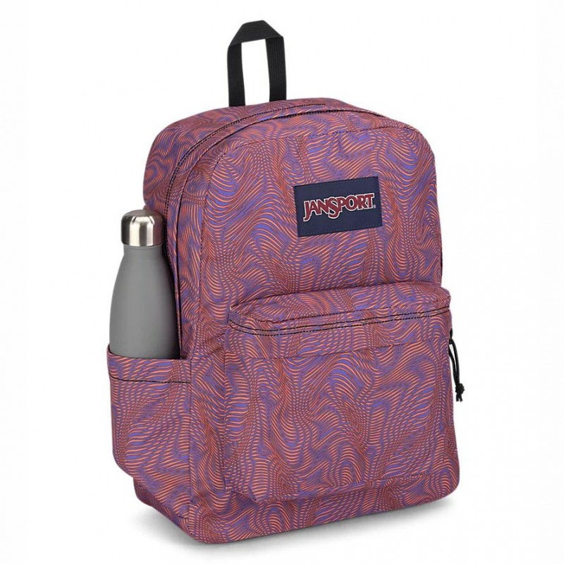 JanSport SuperBreak® Plus Sırt çantaları Okul Sırt Çantaları Mor Turuncu | QTRUV90327